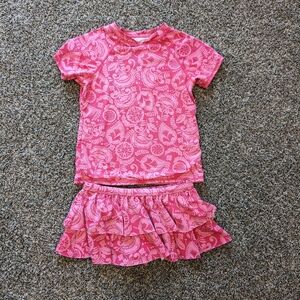 Garnet Hill Kids Pink Two Piece Swim Suit Size 8